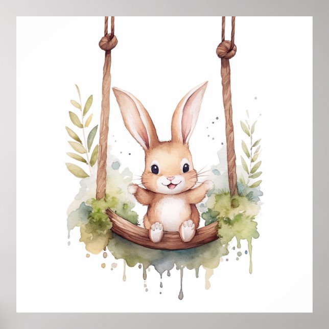 Affiche Imprimantes pour bébé animal pour pépinière, affic (Devant)