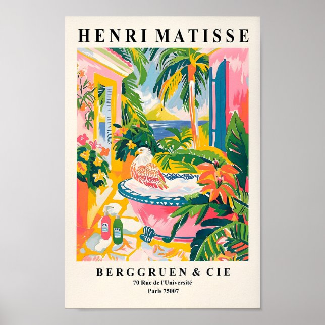 Affiche Imprimé D'Art Matisse, Aigle Dans L'Affiche De Bai (Devant)