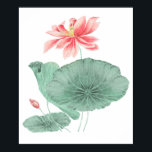 Affiche imprimé d'art vintage japonais du lotus<br><div class="desc">Vintage art lotus japonais tirage lotus, ,  megata morikaga,  fleur de lotus,  illustration,  art japonais,  peinture de fleur de lotus,  fleur japonaise,  peinture japonaise</div>