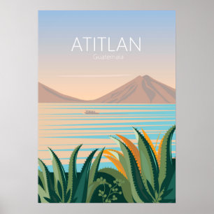 Affiche imprimé de l'affiche de voyage du Guatemala vintag