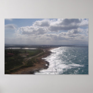 Affiche imprimé de toile de bord de mer israélien