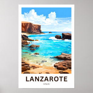 Affiche Imprimé de voyage de Lanzarote Espagne