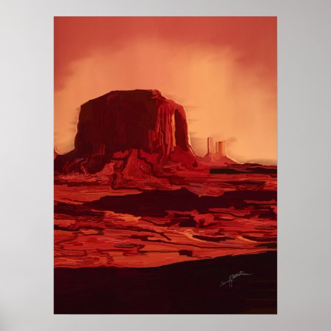 Affiche Imprimé en papier paysage de la vallée du Monument (Devant)