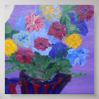 Affiche imprimé fleurs