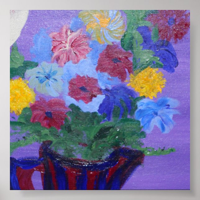 Affiche imprimé fleurs (Devant)