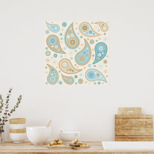 Affiche Imprimé funky Paisley