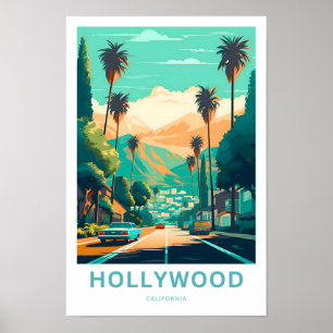 Affiche Imprimé Hollywood California Travel