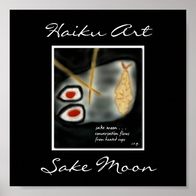 Affiche Imprimé japonais Sushi Haiku (Devant)