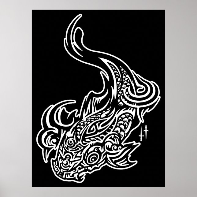 Affiche Imprimé Koi (Devant)