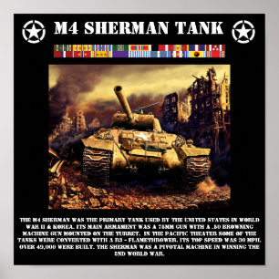 Affiche Imprimé M4 Sherman