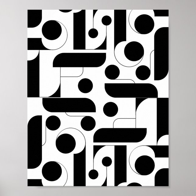 Affiche Imprimé noir et blanc, papier d'affiche de valeur  (Devant)