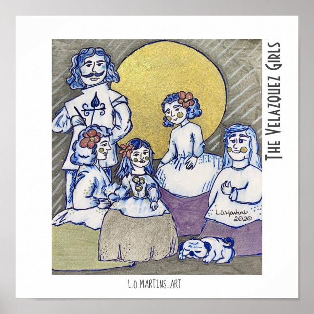 Affiche Imprimé Velazquez Girls (Devant)