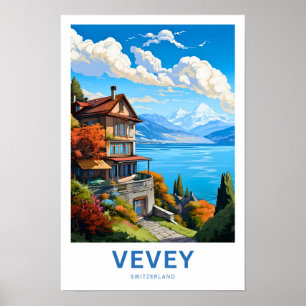 Affiche Imprimé Voyages de Vevey Suisse