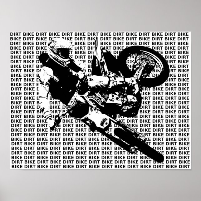 Affiche Imprimée Motocross Moto Tout-Terrain (Devant)