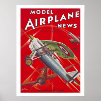 AFFICHE IMPRIMER 1936 ILLUSTRATION DE LA COUVERTURE MAG D'
