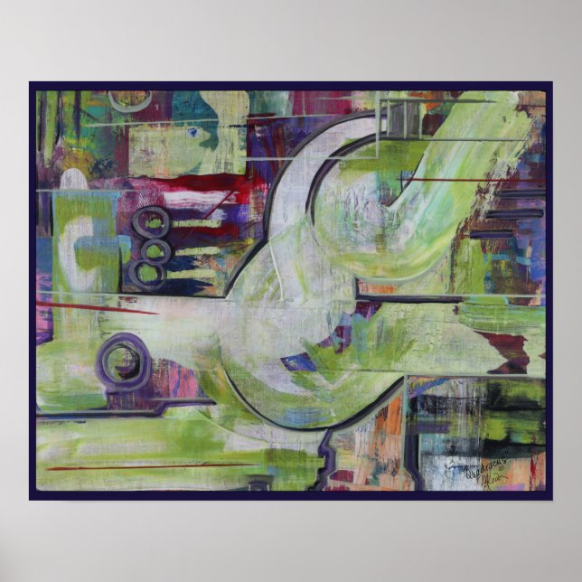 Affiche Imprimer 20x16dans Peinture originale Abstraite mo (Devant)