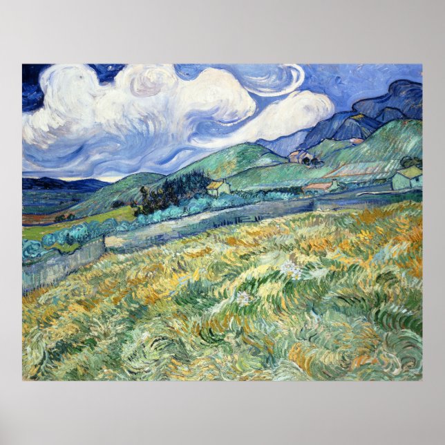 Affiche IMPRIMER | 48x38 Van Gogh Paysage de Saint-Ré my (Devant)