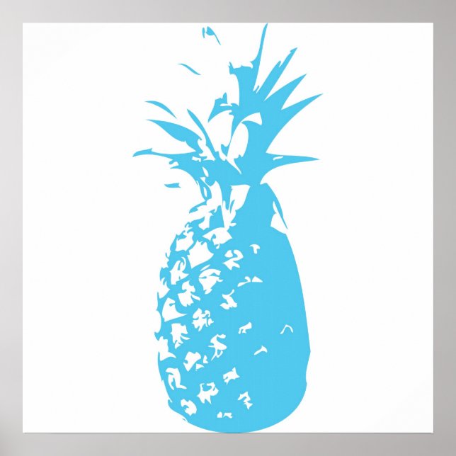 Affiche Imprimer ananas rétro (Devant)