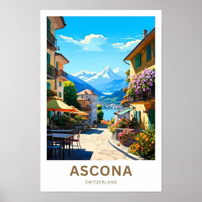 Affiche Imprimer Ascona Suisse Travel (Devant)