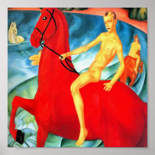 Affiche Imprimer : Baigner le Cheval Rouge