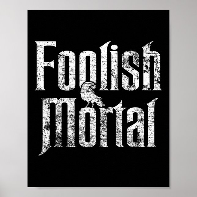 Affiche Imprimer blanc noir corbeau moral (Devant)