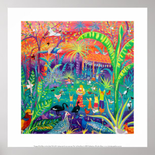 Affiche Imprimer : Bonne journée aux oiseaux au zoo