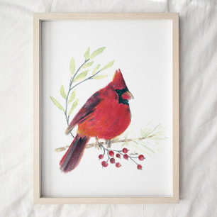 Affiche Imprimer Cardinal Watercolor Art