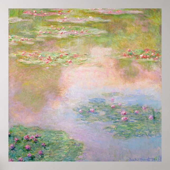 Affiche IMPRIMER | Claude Monet (40"x40") Nymphéas (Devant)