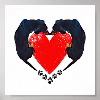 Affiche Imprimer Dex Art 'Puppy Love'