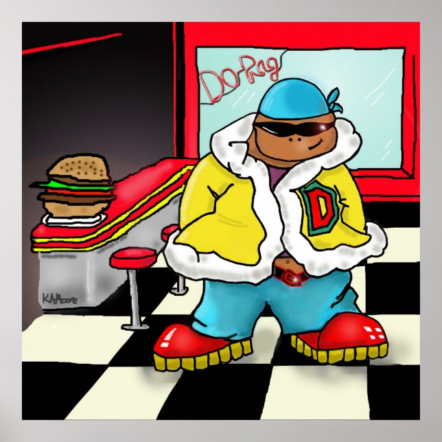 Affiche Imprimer "Do-Rag" - par Kev Moore (Devant)