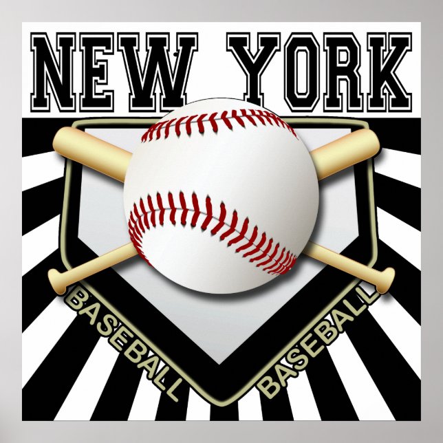 AFFICHE IMPRIMER DU BASEBALL DE NEW YORK (Devant)