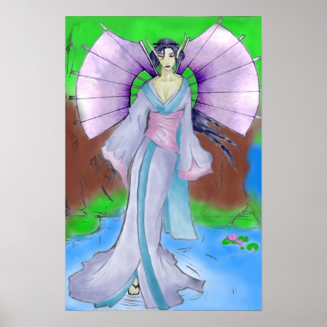 Affiche Imprimer Elfe d'eau japonaise (Devant)