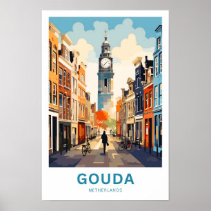 Affiche Imprimer Gouda Pays-Bas Travel