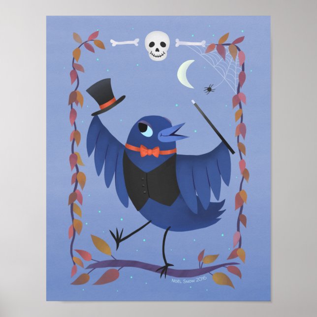 Affiche Imprimer Halloween Raven Crow Moon (Devant)