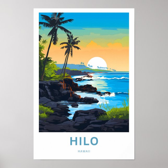 Affiche Imprimer Hilo Hawaii (Devant)