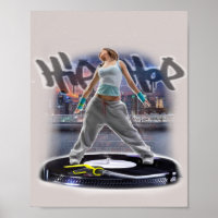 Imprimer hip hop fille danseuse