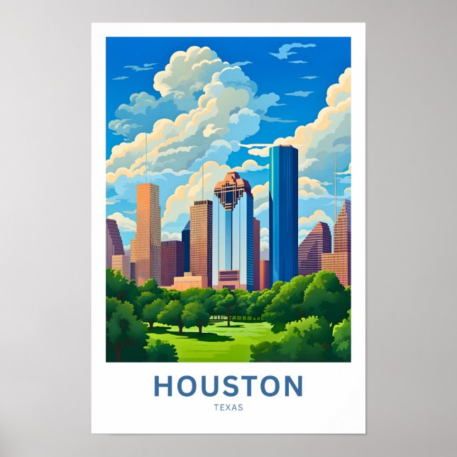 Affiche Imprimer Houston Texas Travel (Devant)