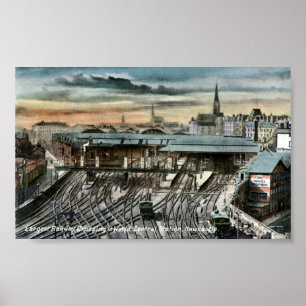 Affiche Imprimer - Jonction ferroviaire Newcastle-upon-Tyn