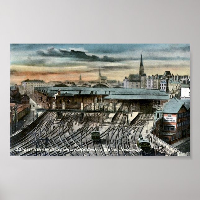 Affiche Imprimer - Jonction ferroviaire Newcastle-upon-Tyn (Devant)