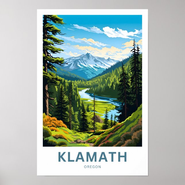 Affiche Imprimer Klamath Oregon Travel (Devant)