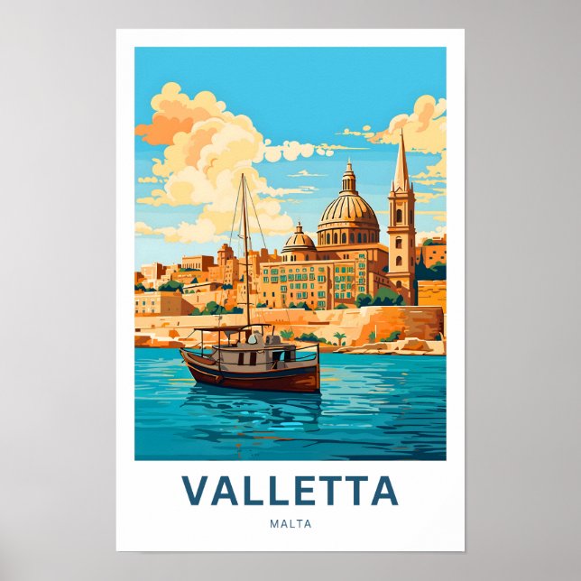 Affiche Imprimer La Valette Malte (Devant)