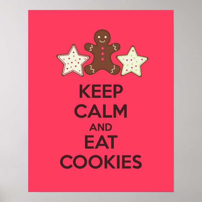 Affiche Imprimer l'affiche des cookies pour garder le calm (Devant)