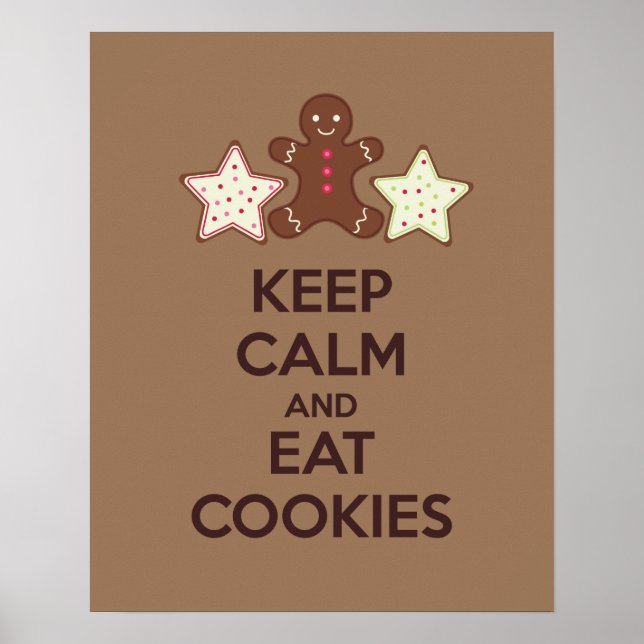 Affiche Imprimer l'affiche des cookies pour garder le calm (Devant)