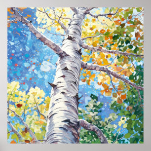 Affiche Imprimer l'aquarelle de la forêt