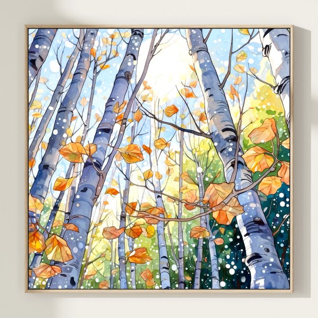 Affiche Imprimer l'aquarelle de la forêt (Créateur téléchargé)