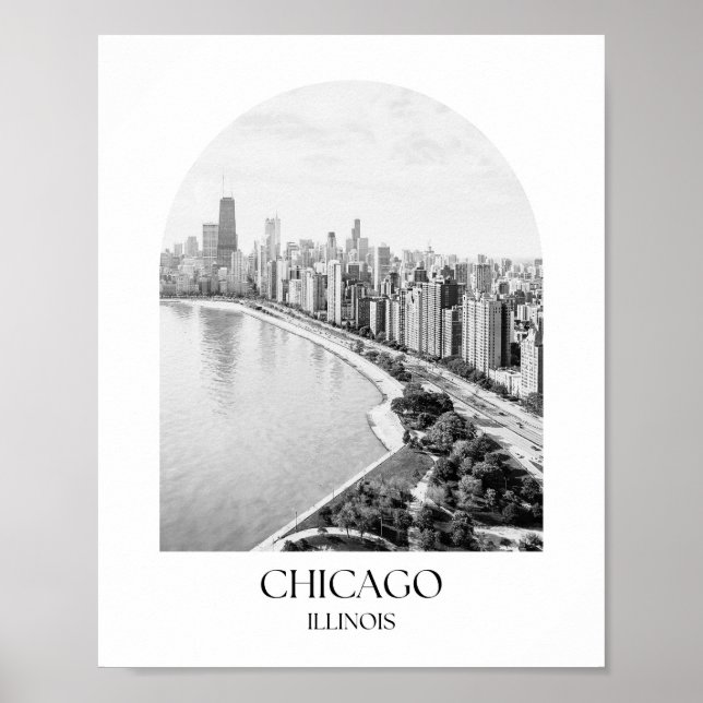 Affiche Imprimer l'arc de l'Illinois de Chicago (Devant)