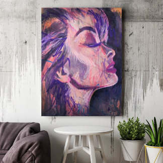 Affiche Imprimer l'art Abstrait de la femme rose
