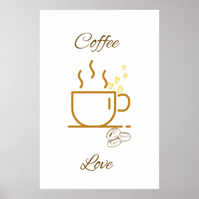 Affiche Imprimer l'art de l'amour du café (Devant)