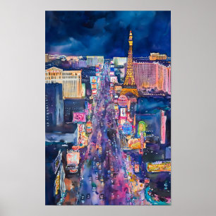 Affiche Imprimer Las Vegas Skyline Art