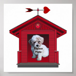 Affiche Imprimer le cadre pour Chien Chien Chien Puppy Tél